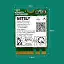 NETELY IEEE 802.11AC WiFi 5 NGFF M2 Interface 1200Mbps WiFi Adapter with Bluetooth 4.2 for Laptop PCs, 2.4GHz 300Mbps and 5GHz 867Mbps NGFF M2 WiFi Card, OEM Lenovo FRU PN: 01AX713 (QCNFA344A)