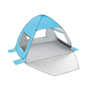 TOBTOS UPF 50+ Pop Up Beach Tent, Easy Set Up Beach Umbrella, Sun Shelter for 2-3 People UV Protection Portable Sunshade, Baby Canopy Cabana, Lightweight with Carry Bag