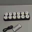 SoulBay Flameless Candles with Remote Control Timer & Charging Base, 12pcs USB Rechargeable Battery LED Tea Lights Candles Small Votive for Lantern Pool Mantle Weddings Emergency Christmas Decorative