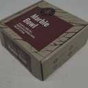 Gusto Nostro 8" Luxury Black Marble Decorative Bowl for Coffee Table - Elegant Decorative Fruit Bowl for Kitchen Counter - Heavy Stone Entryway Catch All for Keys, Potpourri Holder Centerpiece, Medium (Black and Gold)