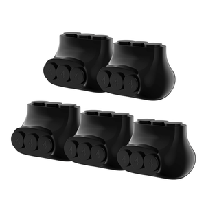 RVBOATPAT 3 Port Dual Entry Insulated Multi Tap Connector 4-14 AWG Black Insulated Connectors 5/32" Allen Hex Aluminum Wire Connector - 5 Pack