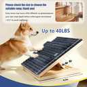 Dog Ramp for Stairs for Small Dogs Up to 40 lbs - Adjustable Dog Stair Ramp with Non-Slip Carpet, Foldable Pet Ramp for Stairs, Dog Ramp Stairs for Senior Dogs, Puppies, Bed, Sofa (6-Pack)