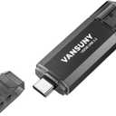 Vansuny 128GB Type C Flash Drive Upgraded 450MB/s USB 3.2 High Speed Flash Drive 2 in 1 OTG USB A + Type C Dual Thumb Drive with Keychain for Android
