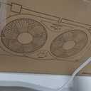 shinic 9" Twin Window Fan Low-Noise Reversible Airflow, 23.5"-37", ETL, Large