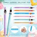 AmazingSpark 30 Sets End of School Year Gift for Student Graduation Party Favors Pens Swimming Pool Ballpoint Retractable Pen with Bookmarks Card for Summer Party Kids Preschool Classroom Prizes