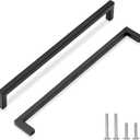 256mm (10") Center to Center Matte Black Stainless Steel Cabinet Handles 20 Pack - Kitchen Drawer Pulls & Dresser Knobs, Durable Cabinet Hardware