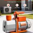 VEVOR Vacuum Pump, 7 CFM 3/4 HP, HVAC Two Stage Rotary Vane AC Vacuum Pump, for R134a R22 R410a R1234YF R32, 4 Pole Motor, for Automotive Air Conditioner Maintenance Resin Degassing, Oil Included
