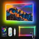 Daymeet LED Lights for TV, 9.8FT TV Led Backlight Behind Lights for 32-60inch USB Led Light Strip Glow RGBICW Color Changing Sync with Music Bluetooth APP Control Led Lighting for Bedroom