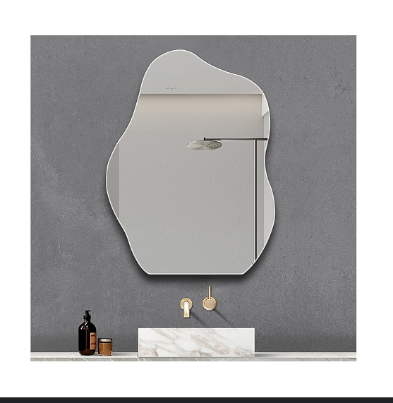 Mirror, Irregular Decorative Mirror, Vanity Mirror, 53x41cm/65x50cm/75x57cm, for Living Room Bathroom Bedroom Entrance(Size:53x41cm/20.9x16.1in)