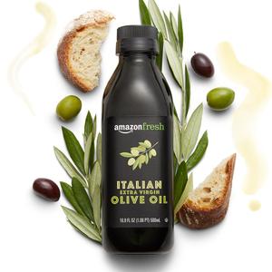 Amazon Fresh, Italian Extra Virgin Olive Oil, First Cold Pressed, 16.9 Fl Oz (EXP 08/05/27)