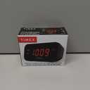 Timex Alarm Clock with Large Display, Digital Alarm Clock for Bedroom Includes 120V Universal Power Adapter (T121B - Black)