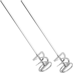 IMPRESA Pack of 2 Extra Long Paint Mixer for Drill - 17-in Shank, 5gal - Rust-Proof Easy-Clean Mixing Paddle for Drill - Epoxy Floor Mixer for Cement