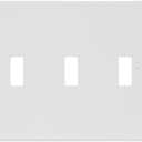 Lutron Fassada 3 Gang Toggle Switch Cover Plate for Dimmers and Switches, White (FG-3-WH-2PK) (2-Pack) FG-3-WH-2PK