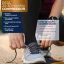 Pembrook 3 Pairs Copper Mens Compression Socks 20-30 mmHg, Running, Hiking, Athletic Cycling, Travel | Circulation Support (X-Large)