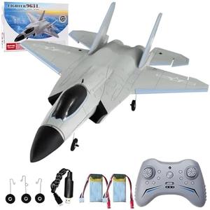 FX9631 RC Plane, 2.4GHz 4CH Brushless Remote Control Airplane 3D 6G Mode Built in Six Axis Gyroscope Aerobatics Culvert Plane, Simulated Stealth Fighter Toy Gift for Teens Adults