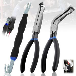 3Pcs Electrical Disconnect Pliers 37960/37980, Electrical Connector Separator 13120, 8" 60-Degree Electrical Connector Pliers for Cars, Automotive Tools for Push Tab, Electrical Circuit Breaker