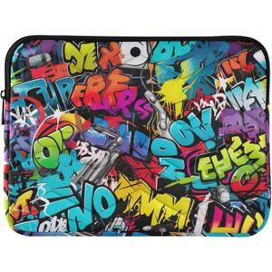 Cool Graffiti Laptop Sleeve Case 15-16 Inch Laptop Sleeve Bag Compatible with Notebook Portable Waterproof Laptop Cover for Computer (11.8x15.7x0.8in)