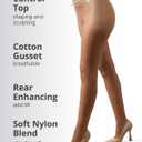 MeMoi Control Top Crystal Pantyhose for Women, Breathable Sheer Tights, Control Top Sheer Stockings, Comfortable Panty Hose (Beige)