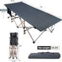 REDCAMP Oversized Camping Cots for Adults 500lbs, 33.5'' Extra Wide Tall Sleeping Cots Heavy Duty, XL Cots Portable for Outdoor Indoor Office, Dark Grey, 79 inches x 33.5 inches x 20.5 inches