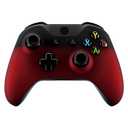 eXtremeRate Shadow Red Faceplate Cover for Xbox One Wireless Controller Model 1708, Soft Touch Front Housing Shell Case for Xbox One S/X Controller