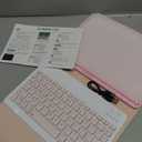 Keyboard Case for iPad 9/8/7th Gen, 10.2 inch, Detachable Bluetooth Keyboard, Pink