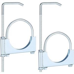 2 Pcs Universal Exhaust Clamp with Hanger,Heavy-Duty Steel for Exhaust Pipes,Car & Truck Muffler Systems(3.5 inches)