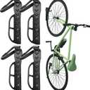 Wallmaster Bike Storage Rack for Garage, Wall Mount Bicycles Hanger, 4-Pack Bike Storage System Vertical Bike Hooks