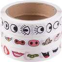 YTYKINOY 3 Rolls 3000pcs Colorful Eye Nose Mouth Cute Self Adhesive Stickers Cartoon DIY Sticker Decal for Handmade Crafts Toys and Home Decoration