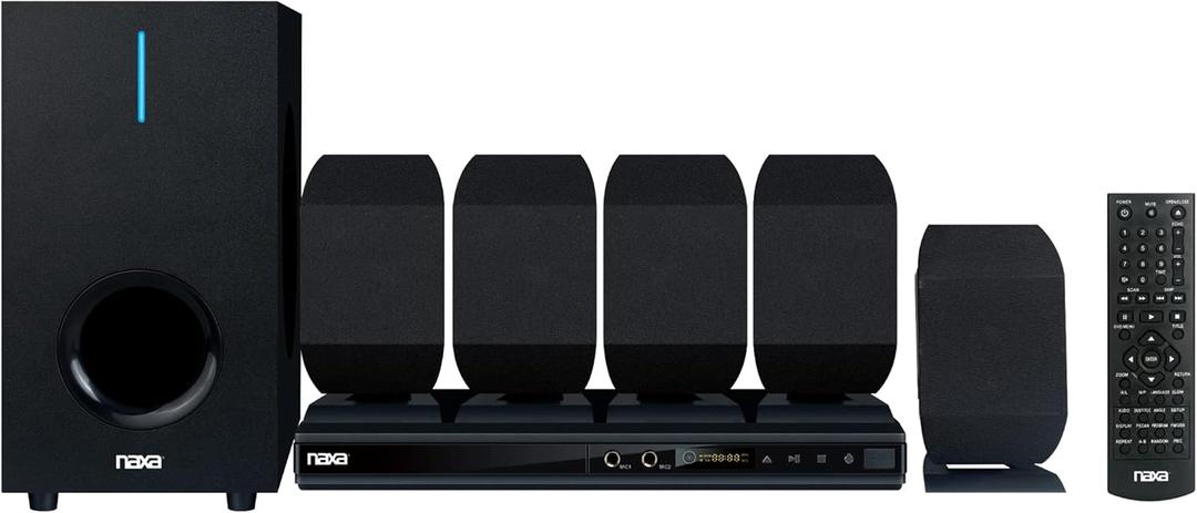 Naxa Electronics ND-864 5.1 Channel High-Powered Home Theater DVD & Karaoke Speaker System
