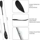 Karltion Kayak Paddle - Adjustable 2 Pieces Aluminum Alloy Shaft with Glass Fiber Blade for Surfing,Oar Fishing Easy Packable Travel