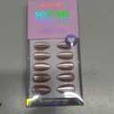 BTArtbox Press On Nails Almond - Short Soft Gel Fake Nails with Nail Glue, Opaque Reusable Stick On Nails in 16 Sizes - 32 Nail Kit, Falling Star Cat Eye