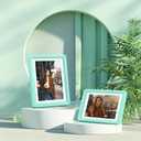Green 5x7 Picture Frame,2 Pack, Fits 5x7 Photo or 4x6 with Mat, Acrylic Front & Durable ABS Frame, Shatterproof UV-Resistant Tabletop Display, Vertical/Horizontal Home Décor Frame