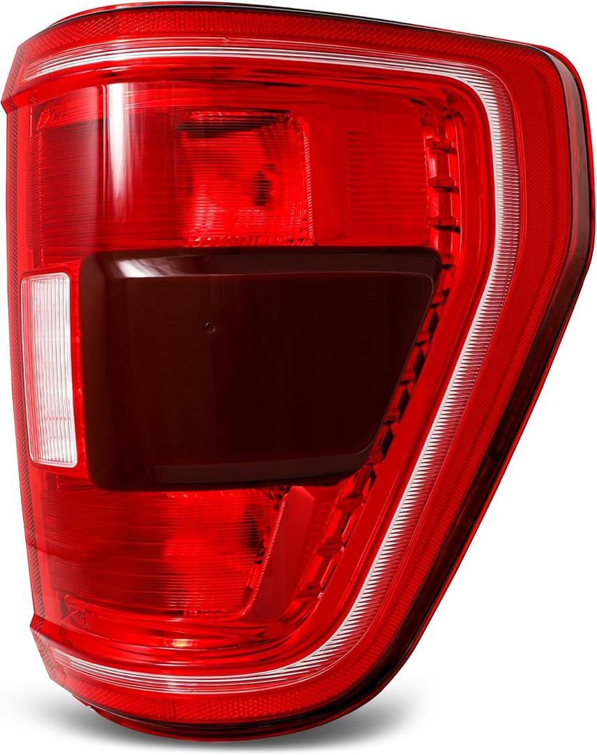 ELH Halogen Tail Light Assembly Fit For 2021-2023 Ford F150 XLT 2021 2022 2023 Ford F-150 Rear Brake Lamp Passenger Side (w/Blind Spots w/Halogen Bulb-R)