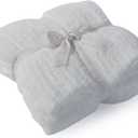 Barefoot Dreams Women's CozyChic Ribbed Throw, White, One Size