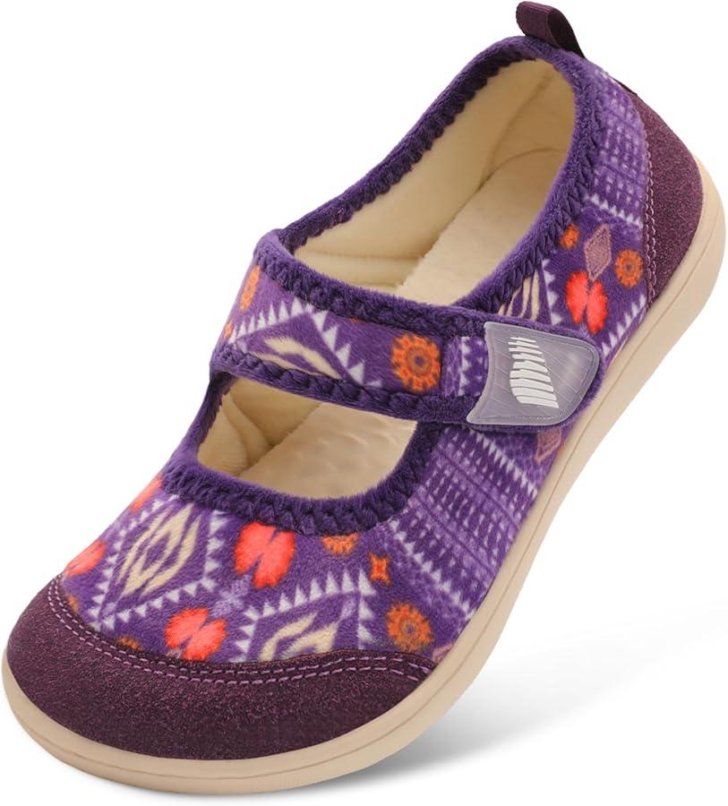 BARERUN Womens Slippers Wide Diabetic Shoes for Women Adjustable House Slippers Swollen Bunions Neuropathy House Shoes Stable Non Slip Barefoot Walking Shoes Indoor Outdoor Sz 39