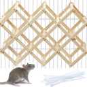 Wooden Rat Climbing Toys, Natural Pet Rat Cage Accessories Climbing Ladder, Fancy Rats Enrichment Toy Activities, Hanging Rodent Toys for Pet Rats in Cage Playing Chewing (L, 1pc)
