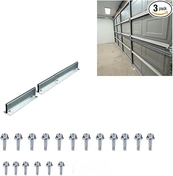 8 FT Heavy-Duty Steel Garage Door Reinforcement Bracket - Made in the USA - Prevents Bending, Sagging & Cracking