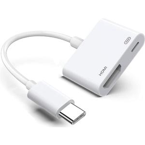 Apple MFi Certified Digital AV HDMI Adapter, 4K USB-C HDMI Converter, Sync Screen Video Audio Dongle for iPhone, iPad to TV/Projector/Monitor (USB C)