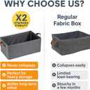 6 Pack Storage Cubes Organizer with Reinforced Steel Frame ,Collapsible fabric storage bins,Large Storage Baskets for Organization, Closet, Shelves, Offices, Toys, Books.(Gray, 18.5"x11"x7.9")