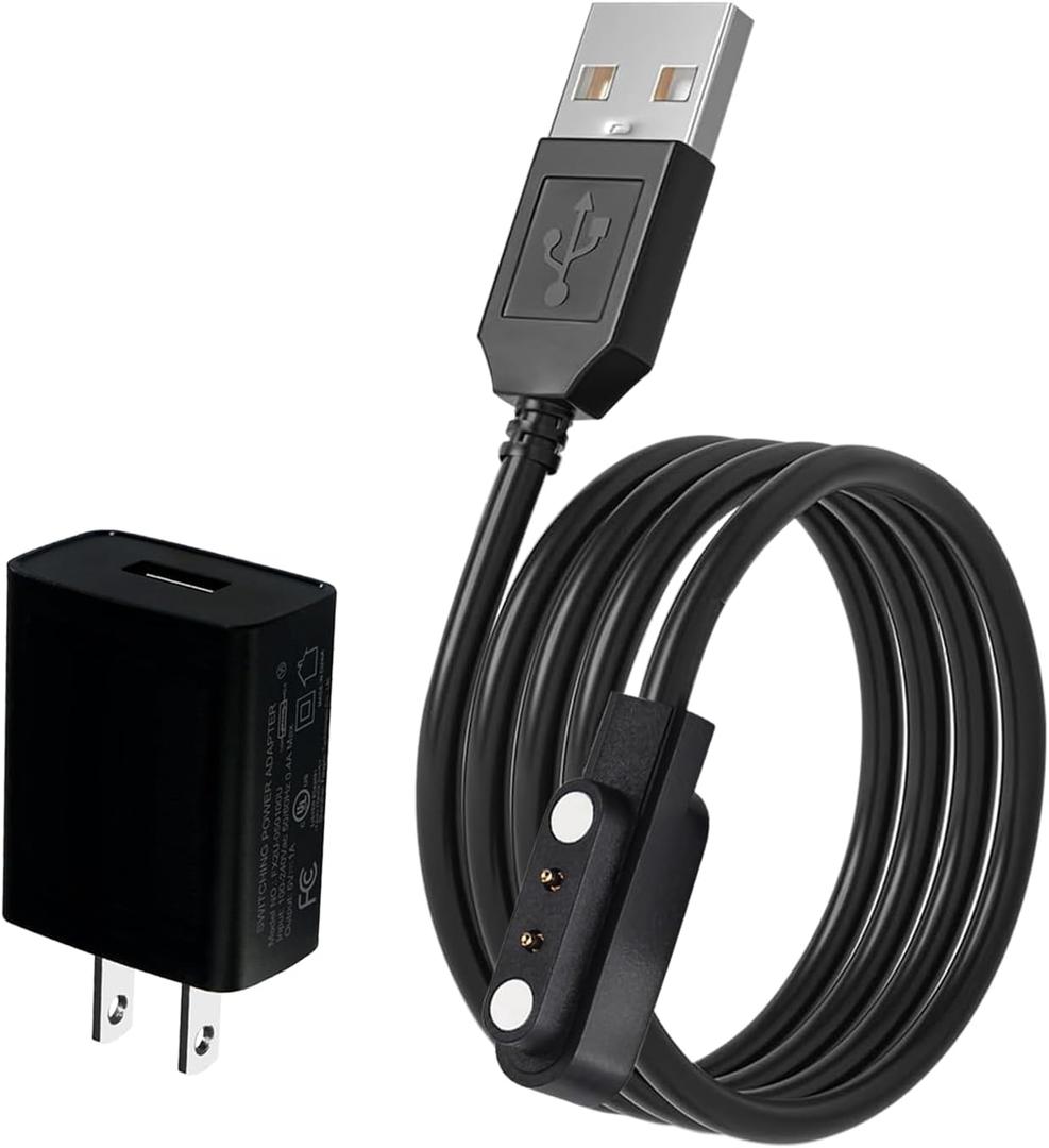 2 x Tonton 5W Charger Replacement Compatible with DINJOO TC-03 Dog Bark Collar and TC03Pro Shock Collar, Fast Charger Power Adapter with USB Magnetic Charging Cable for DINJOO TC03 Dog Training Collar