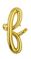 18 inch Gold DIY a-z Handwriting lowercase letters name Foil balloon Letter character birthday Wedding party decoration Balloon (18 inch Gold f)