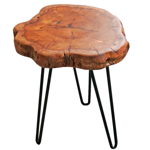 WELLAND Rustic Old Elm, Pine, Jujube, Wood End Table Side Table Coffee Table (Unique Jujube Plus), 16"L x 16"W x 21"H