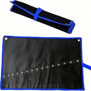 BLIRITEL Wrench Roll Up Pouch, Organizer Tool Holder with 15 Pockets, Small Spanner Plier Tool Pouch for Mechanic Electrician Craftsman, Pack 2