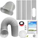 Plastic Window Sliding Kit For Portable Air Conditioner Suitable For 5.9 Inch AC Adjustable Length 16.9-62.1 For Vertical & Horizontal Window