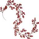 Greentime Christmas Red Berry Garland, Fake Red Berry for Indoor Outdoor Home Decoration for Winter Christmas Holiday New Year Decor