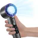 Portable Handheld Fan, Speed(1-100) Adjustable, 4000mAh Battery Rechargeable Personal Fan with Ice Cooling, LED Display, mini Turbo fan for Travel, Office, Camping, Outdoor, Gifts for Women Men