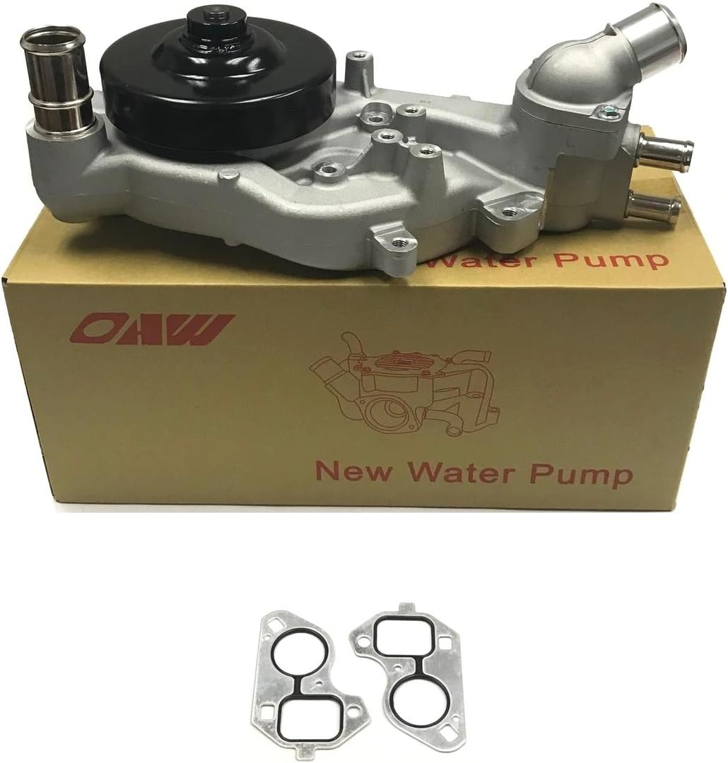 OAW G2150 Water Pump w/Thermostat for 6.0L 6.2L 7.0L V8 on 09-15 Cadillac CTS, 11-17 Chevrolet Caprice, 12-15 Camaro, 09-13 Corvette LSA LS3 LS7 (Will NOT Fit Camaro SS and Corvette ZR1)