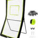Volleyball Training Equipment, Volleyball Practice Net Station Update Freely Adjustable Height of Front Net (Green)