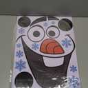 Christmas Snowman Decals - Large Size Snowflakes & Candy Indoor/Outdoor Decorations for Winter Doors & Windows