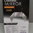 HIEEY 3 Way Mirror for Hair Cutting with LED,360 Trifold with Height Adjustable Telescoping Hooks,and 5X Magnification,for Makeup and Styling (Black)